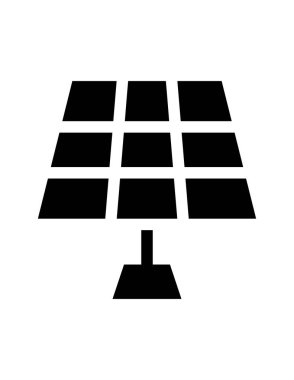 Güneş enerjisi ikonu vektör illüstrasyon grafik tasarımı