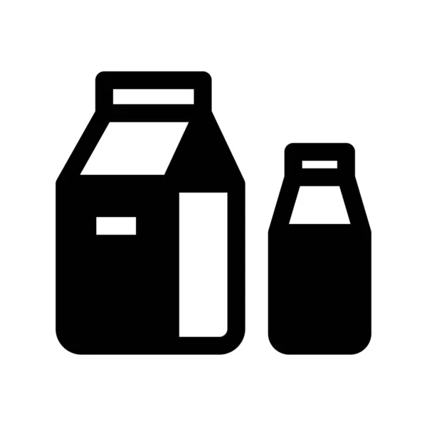 Melk Voedsel Drank Vector Icoon — Stockvector