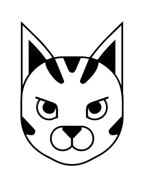 Ładny Kot Sylwetka Wektor Ilustracja Projekt — Wektor stockowy