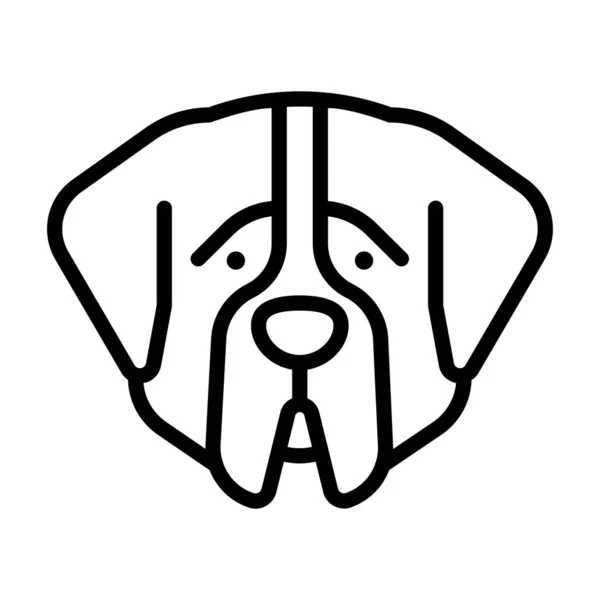 Hund Gesicht Symbol Vektor Illustration Grafik Design — Stockvektor