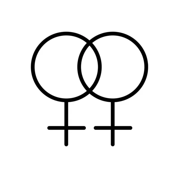 Vector Illustration Gender Symbol Icon — Stock Vector