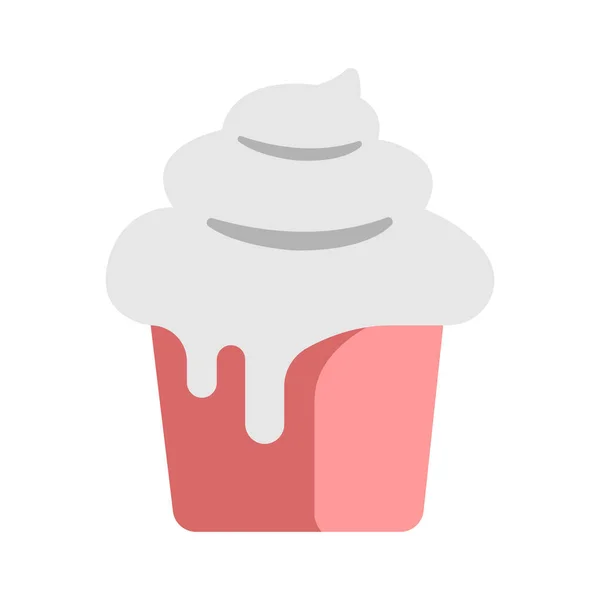 Cupcake Ícone Ilustração Vetorial —  Vetores de Stock