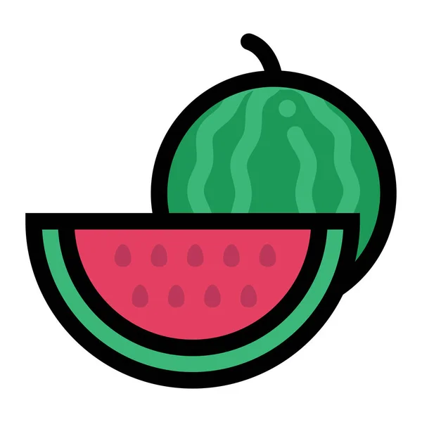 Watermellon Web Icon Vektorillustration — Stockvektor