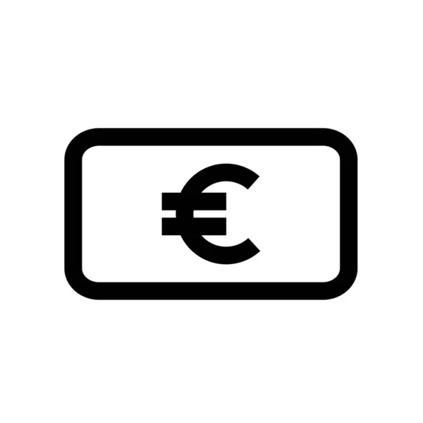 Euro Sign Icon Vector Illustration — Stock Vector