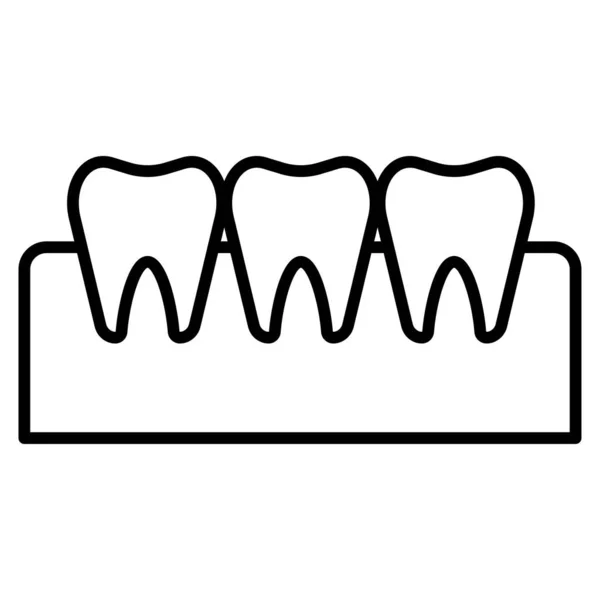 Odontología Icono Ilustración Vectorial — Vector de stock