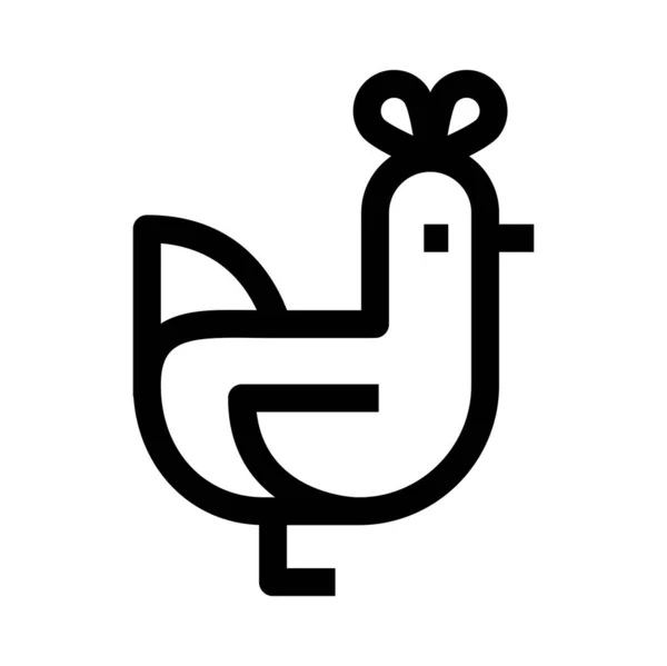 Huhn Symbol Vektorillustration — Stockvektor