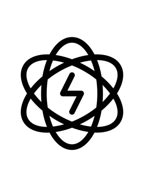 Ikona Atomu Styl Plochého Návrhu — Stockový vektor