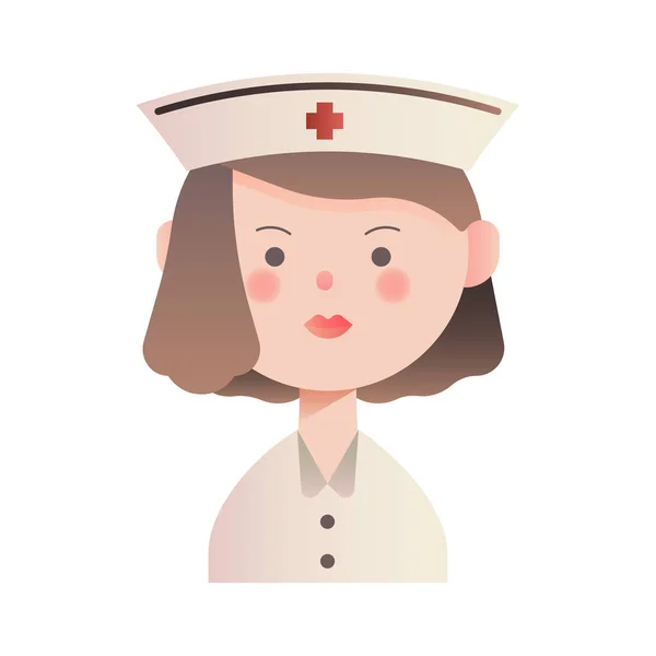 Nurse Avatar Character Icon Vector Illustration Design — Stock Vector