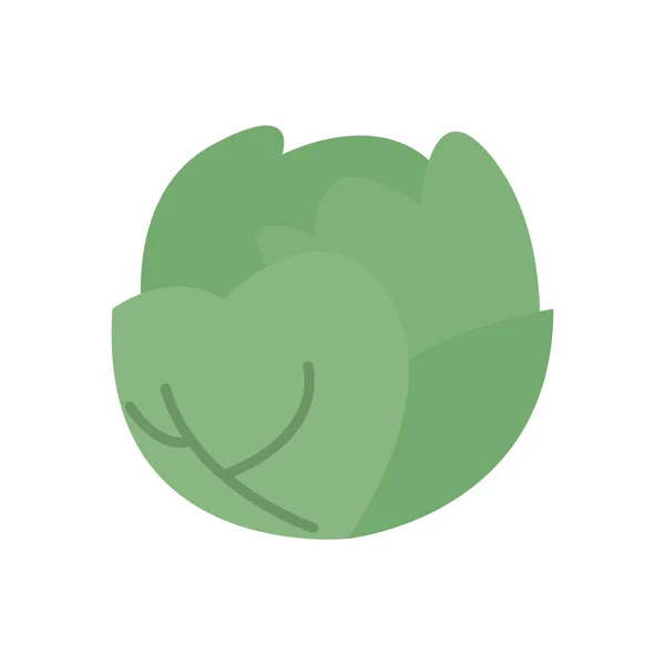 Zelené Jablko Ikona Kresleném Stylu Izolované Bílém Pozadí Symbol Vegetariánského — Stockový vektor