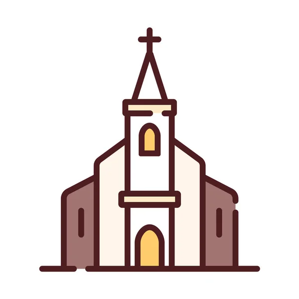 Iglesia Icono Ilustración Vectorial — Vector de stock