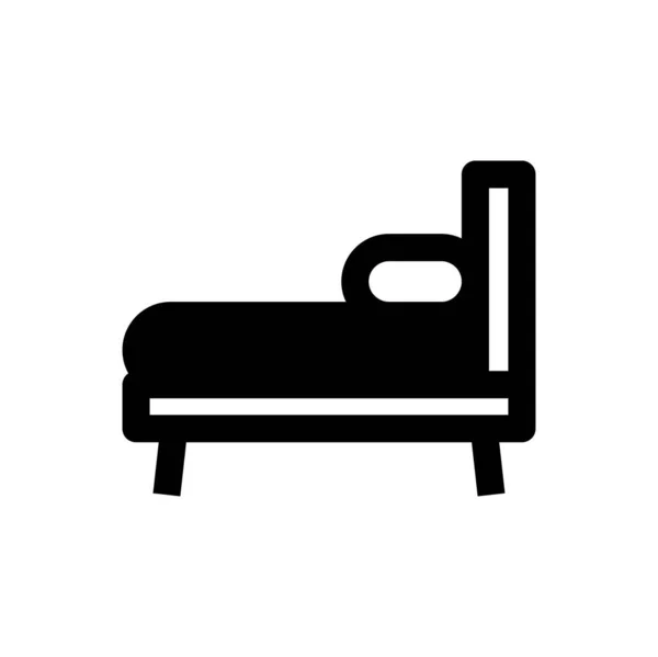 Cama Icono Ilustración Vectorial — Vector de stock