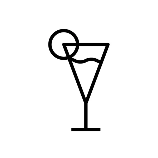 Cocktail Ikon Vektor Illustration — Stock vektor