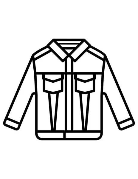 Chaqueta Icono Web Ilustración Vectorial — Vector de stock