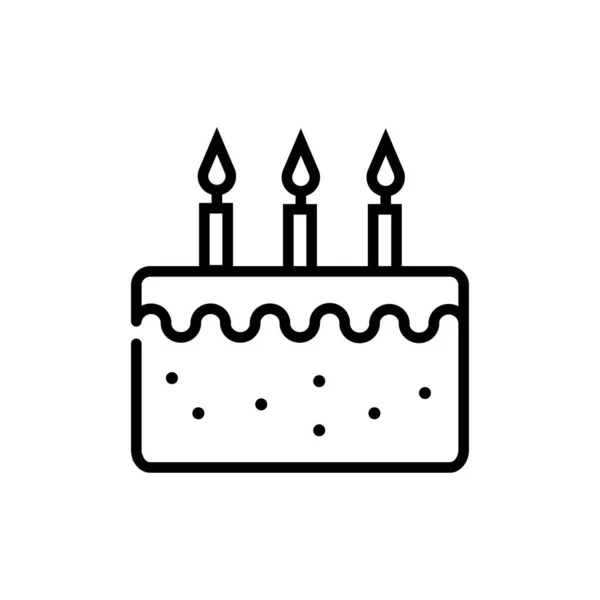 Birthday Cake Icon Vector Illustration Graphic Design — Stock Vector