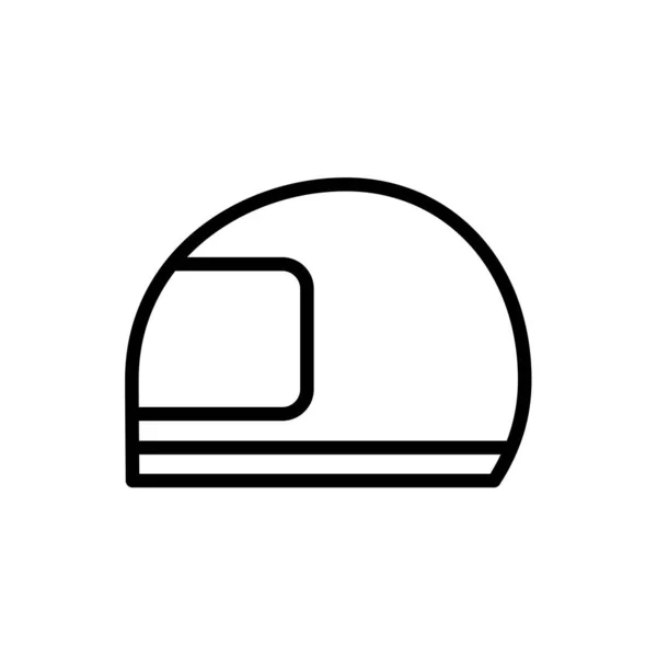 Helmet Icon Outline Style Isolated White Background Ski Symbol Vector — Stock Vector