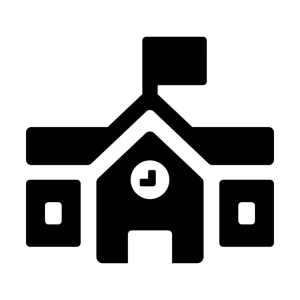 Edificio Simbolo Icona Vettoriale Illustrazione — Vettoriale Stock