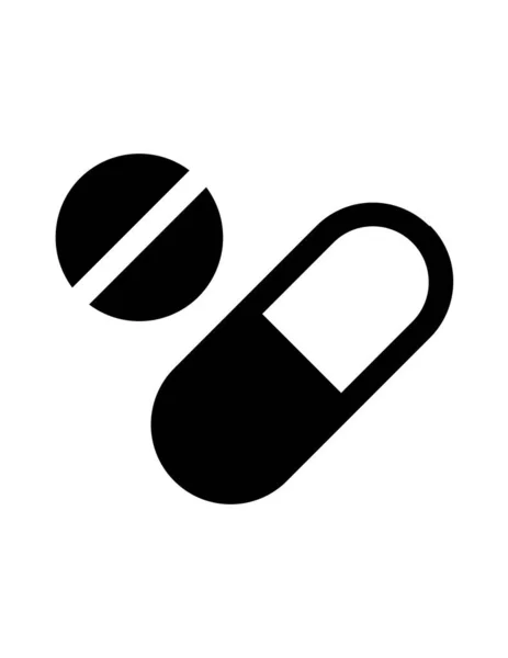 Medicinska Piller Ikon Vektor Illustration — Stock vektor