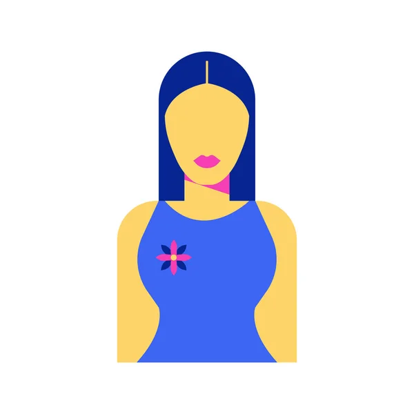 Symbol Ženy Ploché Ikony Vektorové Ilustrace — Stockový vektor