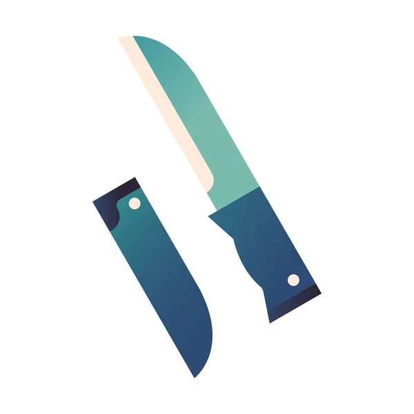 Messer Flache Ikone Vektor Illustration — Stockvektor