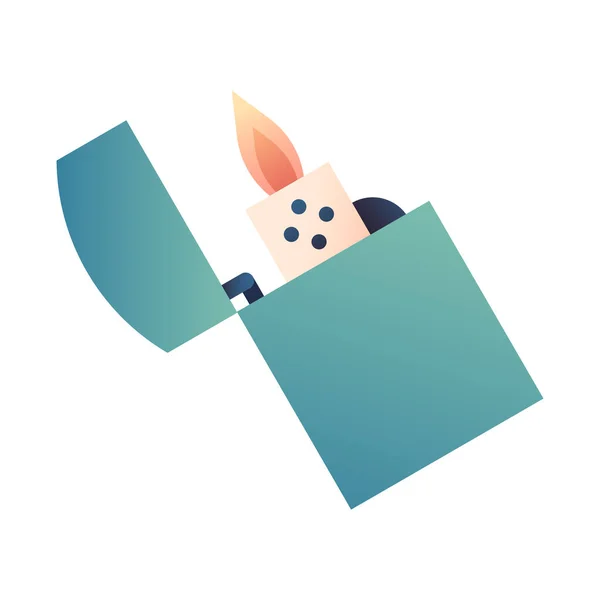 Ligther Flache Icon Vektor Illustration — Stockvektor