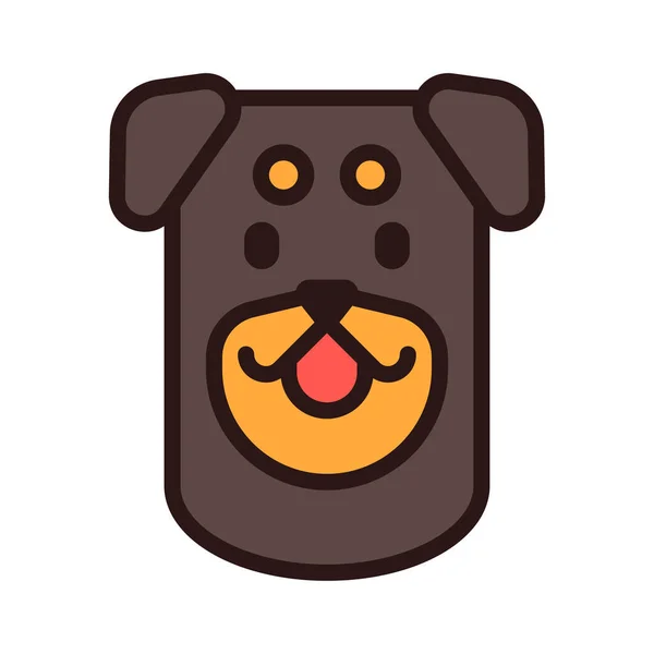 Милый Векторный Графический Дизайн Иконками Собак — стоковый вектор