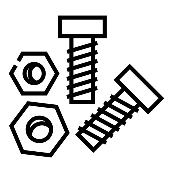 Illustration Vectorielle Des Boulons Écrous — Image vectorielle