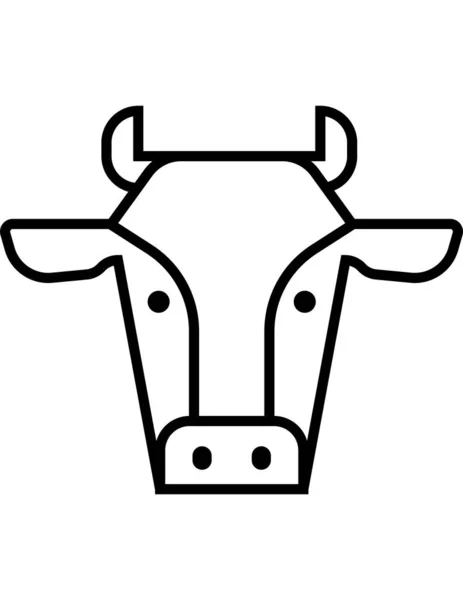 Cow Icon Vector Illustration — Stock Vector