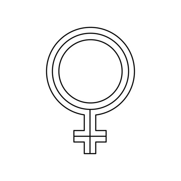 Mulheres Símbolo Plana Ícone Vetor Ilustração —  Vetores de Stock