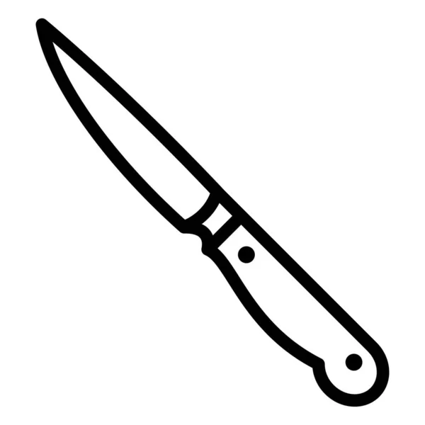 Иконка Ножа Черном Стиле Выделена Белом Фоне Векторная Иллюстрация Кухни — стоковый вектор