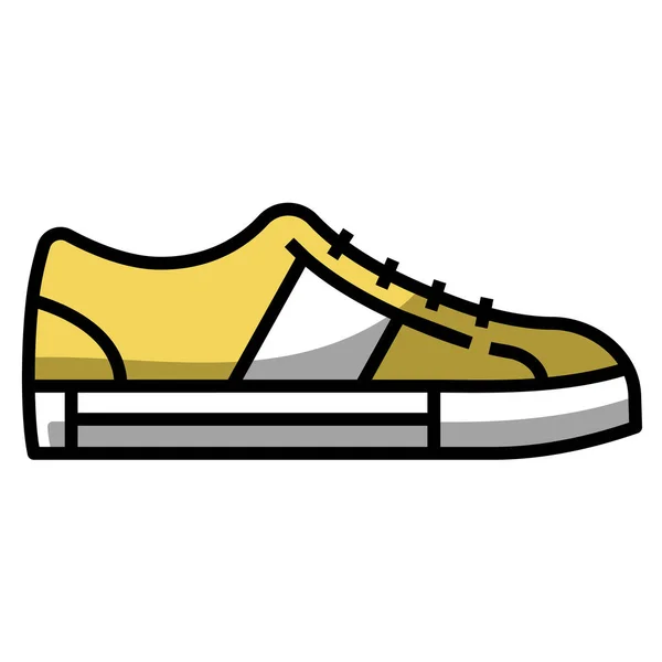 Ilustração Vetorial Ícone Isolado Único Sapatos Caminhada — Vetor de Stock