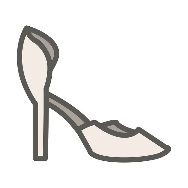 Черный Силуэт Женской Обуви Векторная Иллюстрация — стоковый вектор