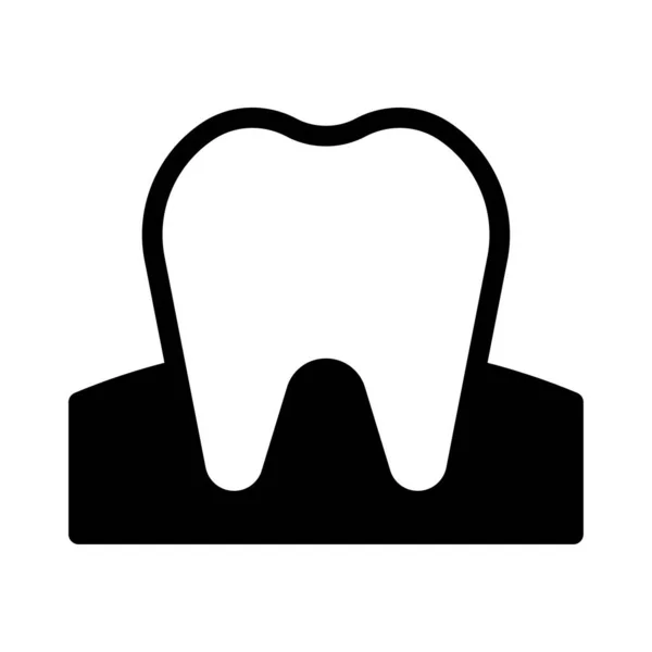 Tooth Flat Icon Vector Illustration — Stock Vector