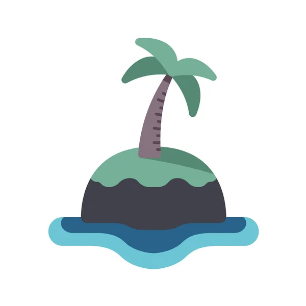 Sommer Insel Flach Symbol Vektor Illustration Design — Stockvektor