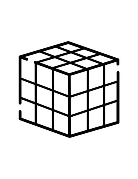 Illustration Vectorielle Icône Cube — Image vectorielle