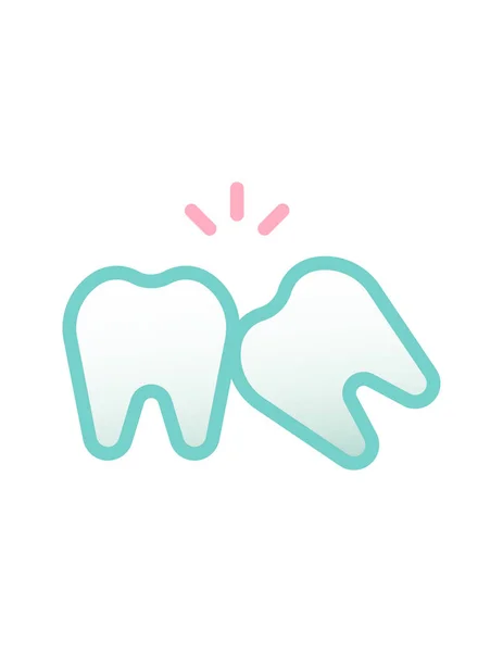 Teeth Web Icon Vector Illustration — Stock Vector