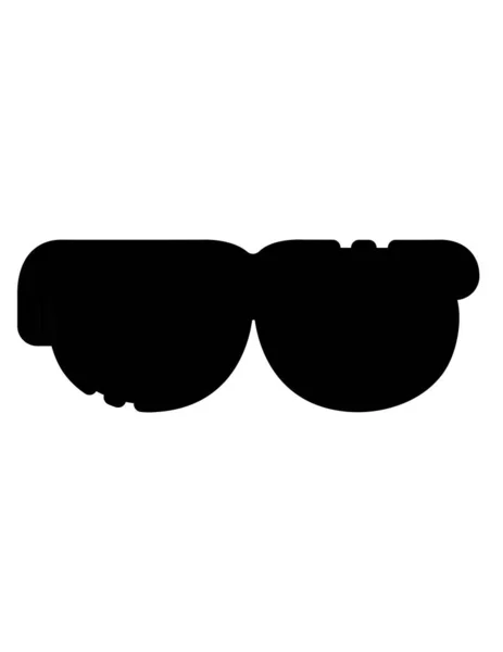 Gafas Vector Icono Estilo Símbolo Plano Color Negro Ángulos Redondeados — Archivo Imágenes Vectoriales