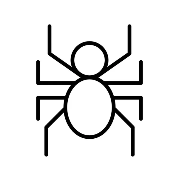 Bugg Linje Vektor Ikon Insektsskylt Myrsymbol — Stock vektor
