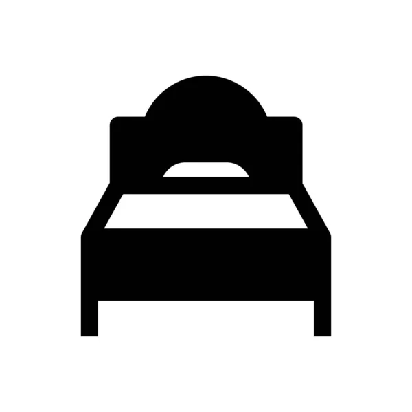 Ліжко Іконка Векторна Ілюстрація — стоковий вектор