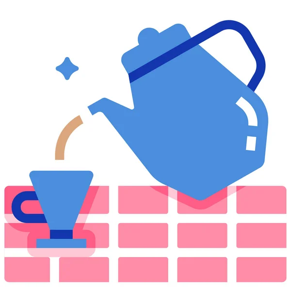 Cup Teapot Vector Icon — Stock Vector