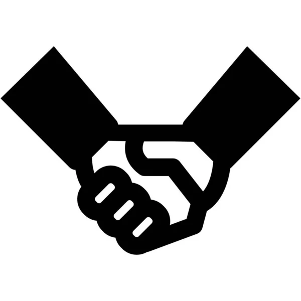 Hands Handshake Vector Icon — Stock Vector