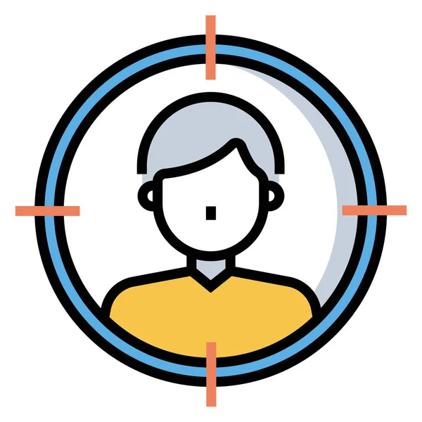 Target Web Icon Vector Illustration — Stock Vector