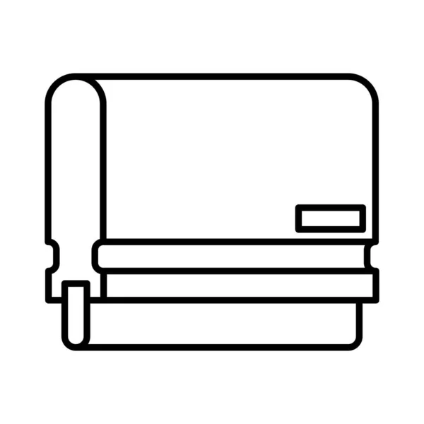 Icono Libro Estilo Negro Aislado Sobre Fondo Blanco Muebles Símbolo — Vector de stock