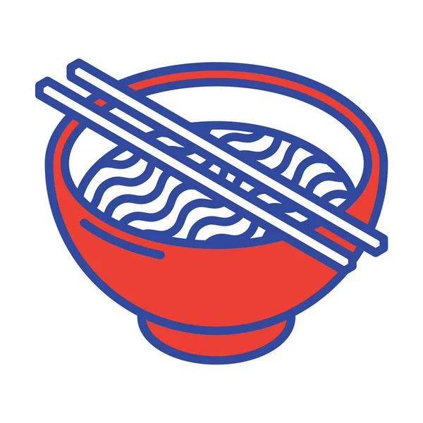 麺フラットアイコンベクトルイラスト — ストックベクタ