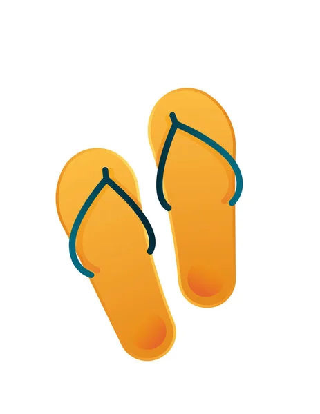 Vektor Illustration Flip Flops Vit Bakgrund — Stock vektor