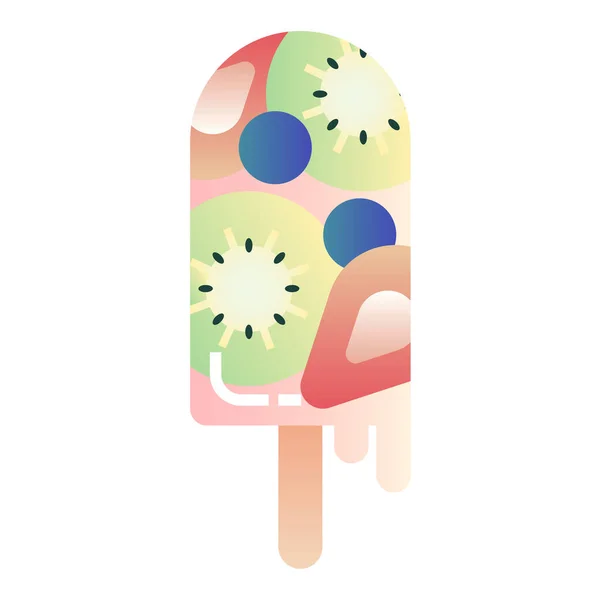 Ice Cream Icon White Background — Stock Vector