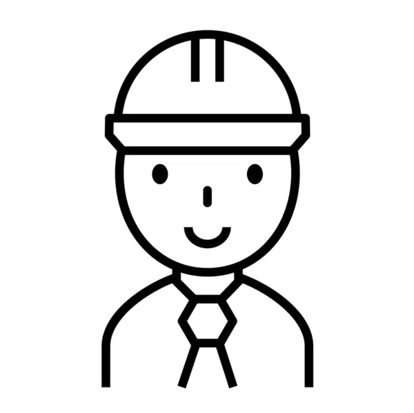 Avatar Homme Avec Illustration Vectorielle Casque — Image vectorielle