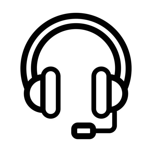 Kulaklıklar Web Simgesi Vektör Illüstrasyonu — Stok Vektör