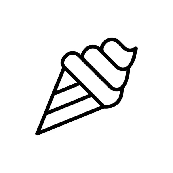 Ice Cream Flache Icon Vektor Illustration — Stockvektor