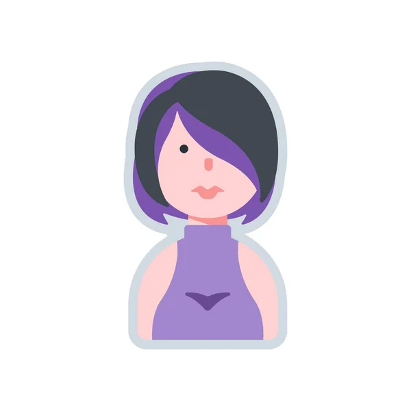 Vrouw Icoon Vectorillustratie — Stockvector