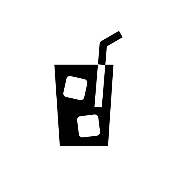 Illustrazione Vettoriale Bicchiere Icona Soda — Vettoriale Stock